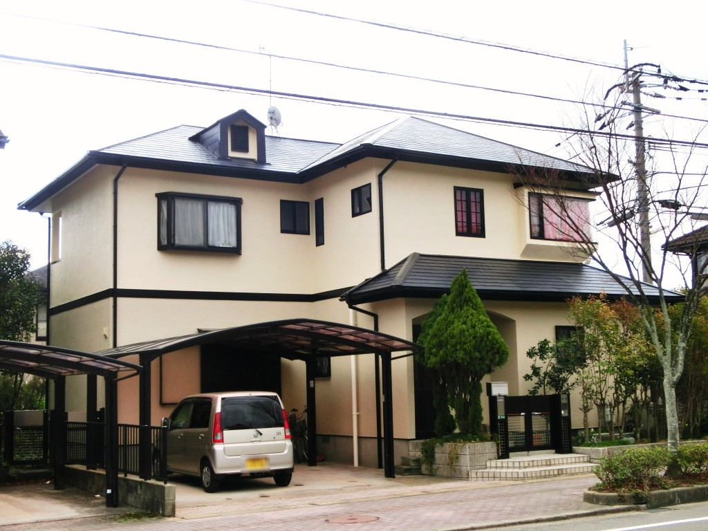 2/11完成です。太宰府市大佐野・K様邸　外壁塗装・屋根塗装工事