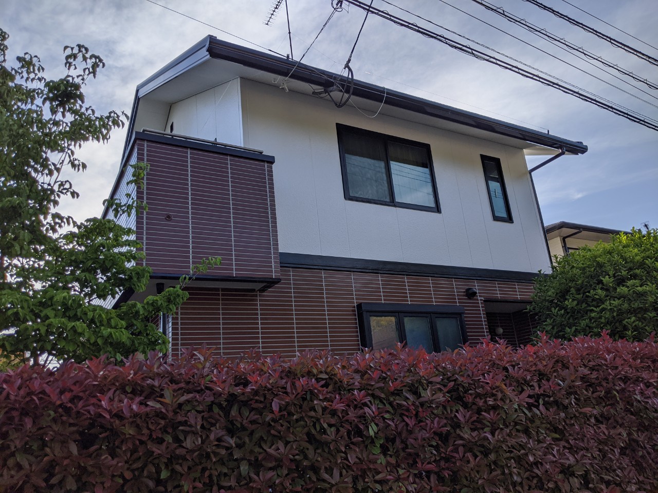 5/7完成です。筑紫野市原田・S様邸　外壁塗装工事