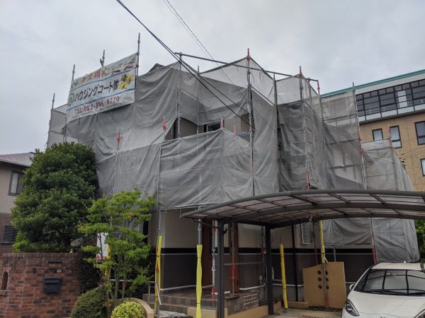 7/24完成です。筑紫野市天拝坂・H様邸　外壁塗装工事