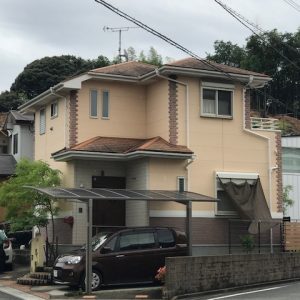 8月10日完成です。大野城市旭ヶ丘・O様邸　外壁塗装・屋根塗装工事