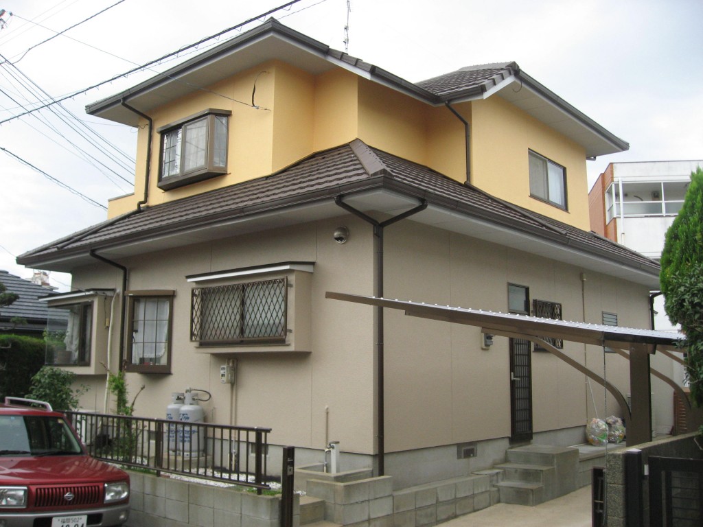 4/28完成です。福岡市東区・M様邸　外壁塗装・屋根塗装工事
