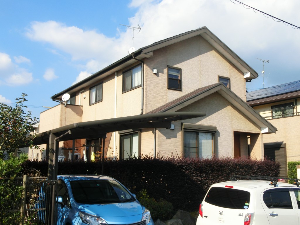 2月20日完成です。筑紫野市岡田・K様邸　外壁塗装・屋根塗装工事