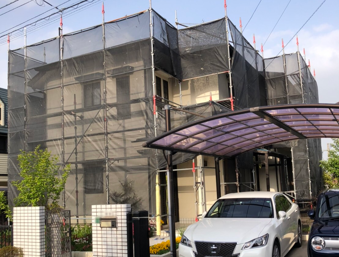 大野城市月の浦・T様邸　外壁塗装・屋根塗装工事　4/21着工です。