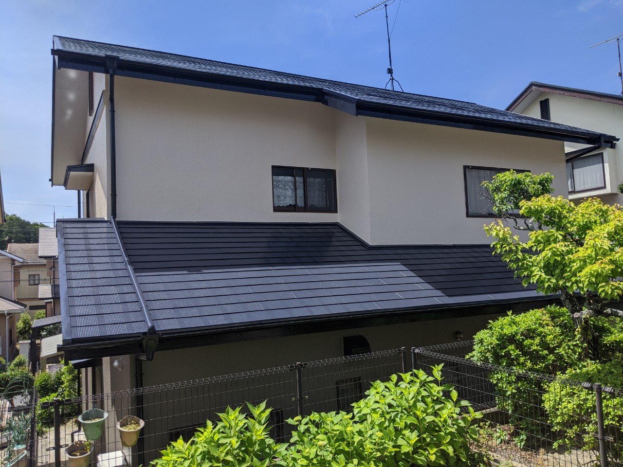 5/14完成です。那珂川市恵子・S様邸　外壁塗装・屋根塗装工事