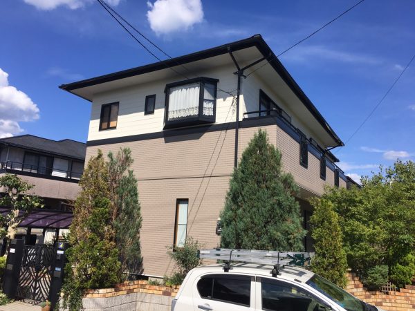 9/25完成です。筑紫野市美しが丘南・K様邸　外壁塗装・屋根塗装工事