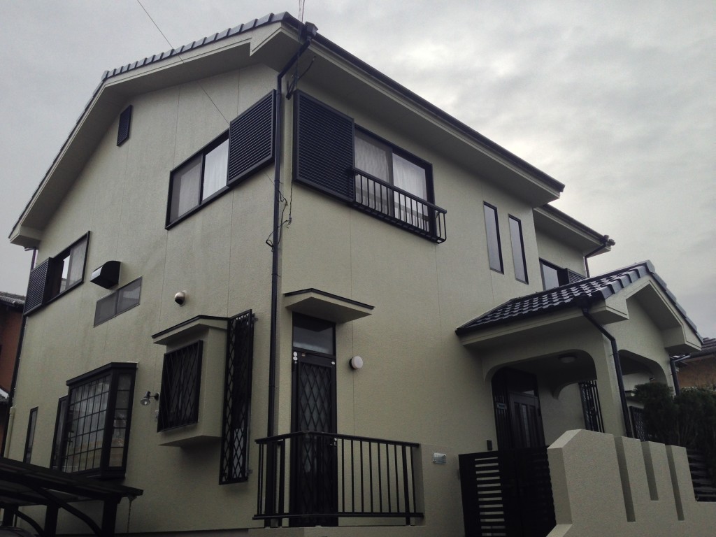2月20日完成です。太宰府市高雄・A様邸　外壁塗装・屋根塗装工事