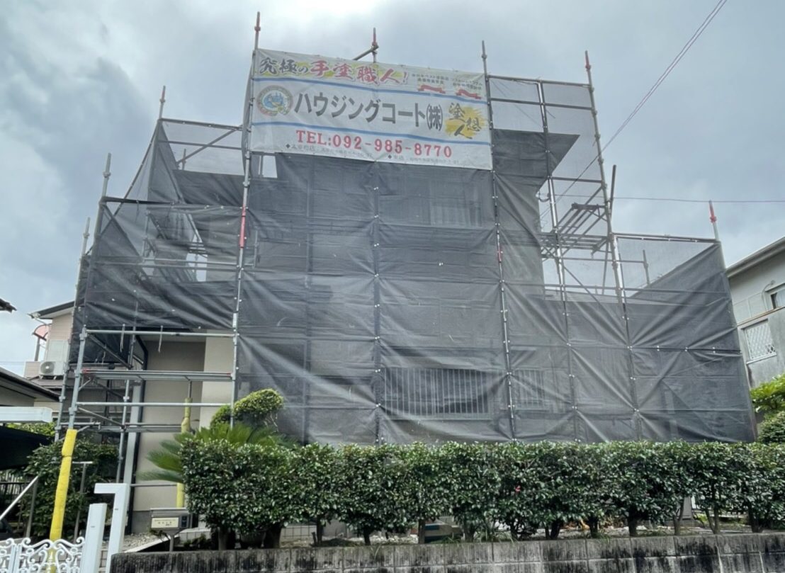 筑紫野市永岡・T様邸　外壁塗装・屋根塗装工事　7/6着工です。