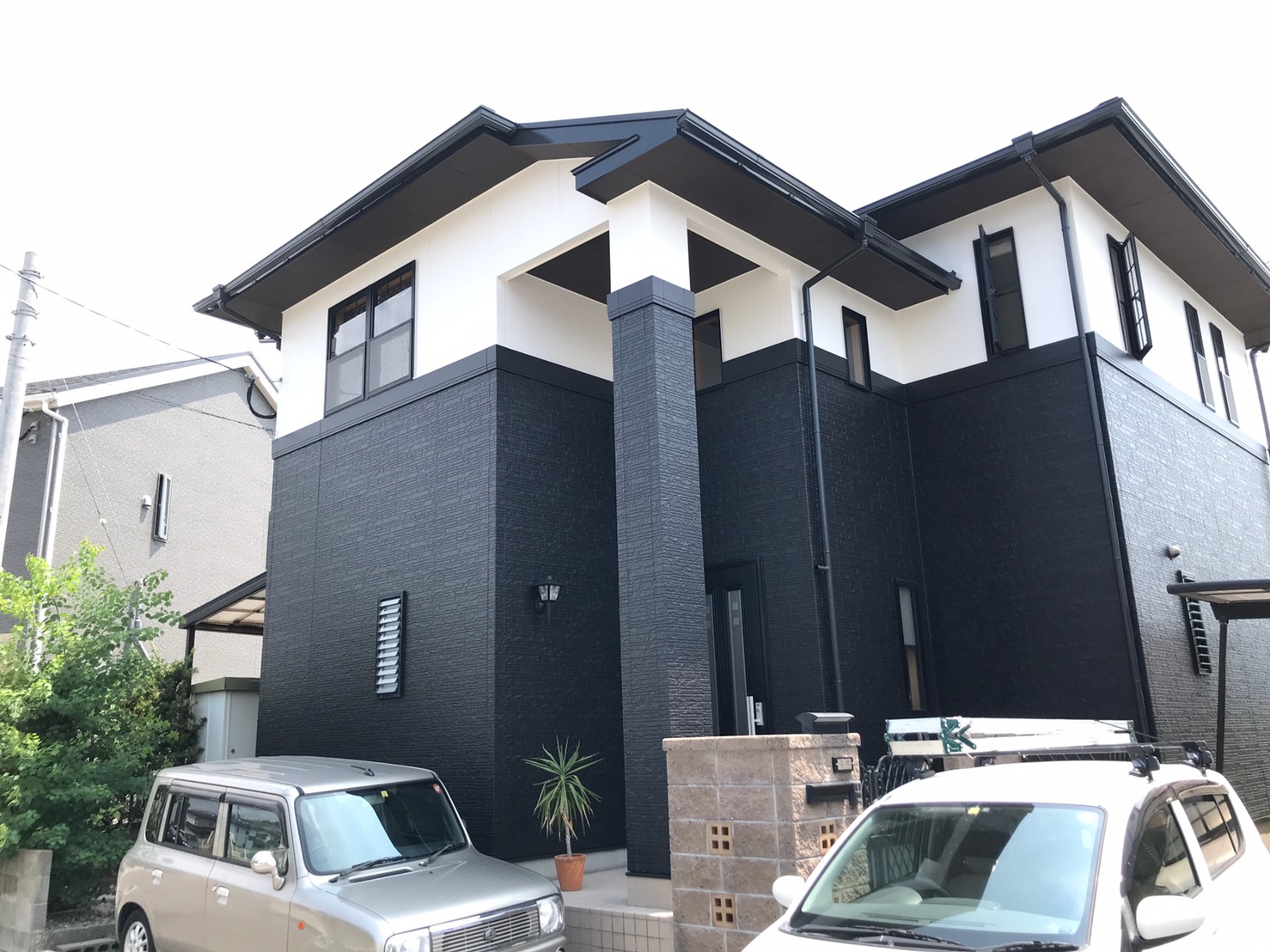 7/31完成です。福岡市東区和白・I様邸　外壁塗装・屋根塗装工事
