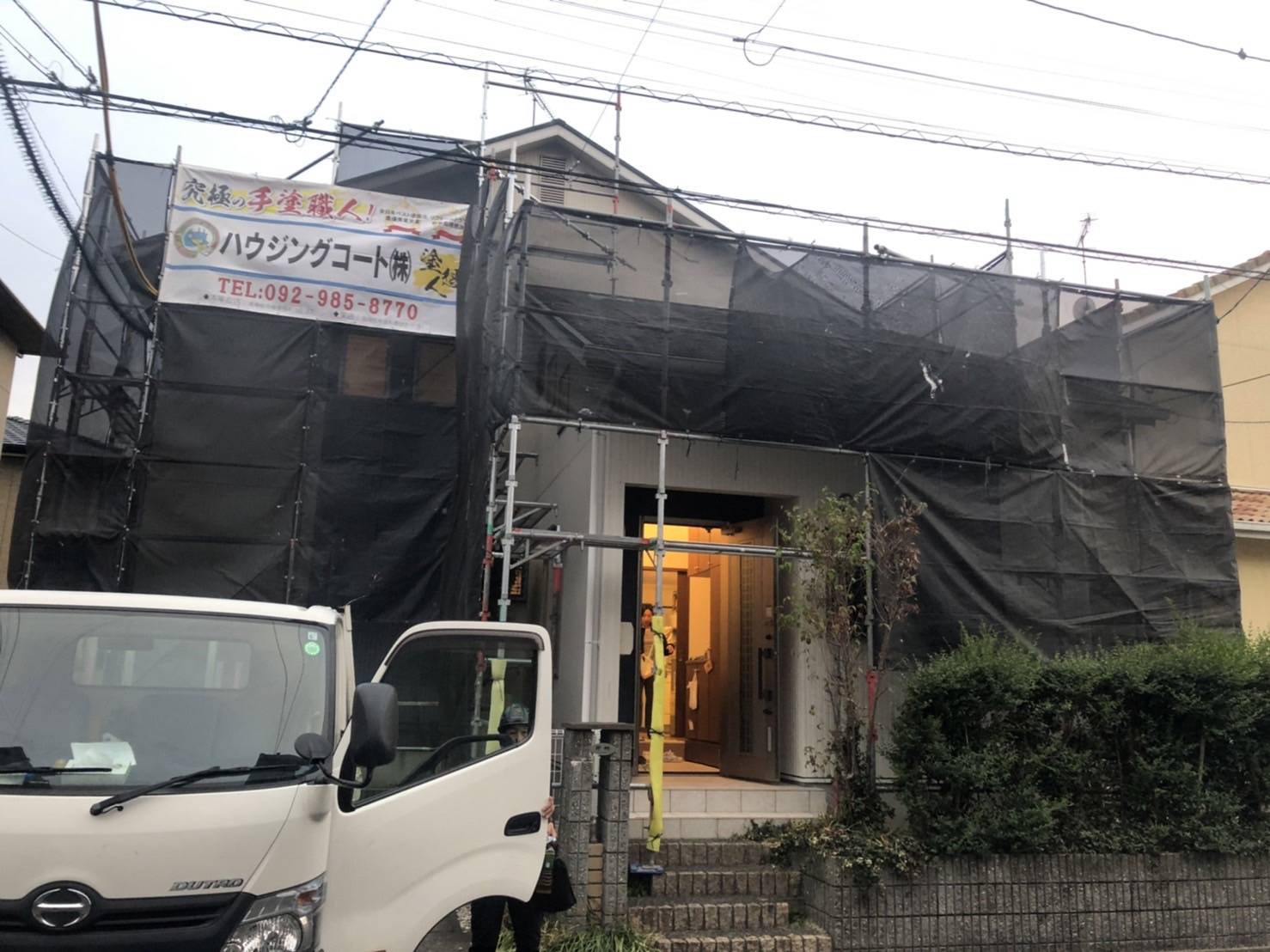筑紫野市岡田・N様邸　外壁塗装・屋根塗装工事　11/6着工です。
