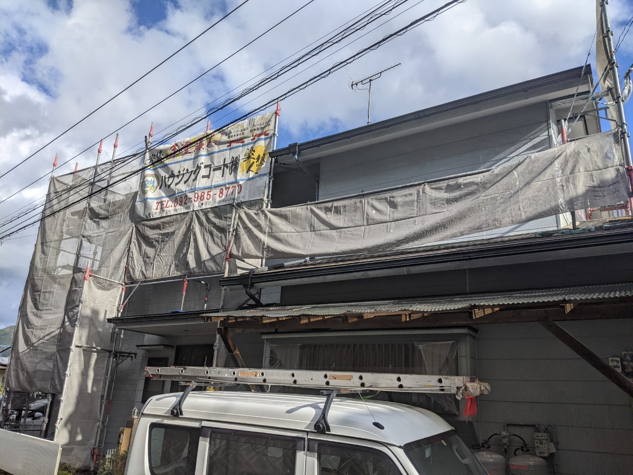 筑紫野市阿志岐・K様邸　外壁塗装・屋根塗装工事　11/4着工です。