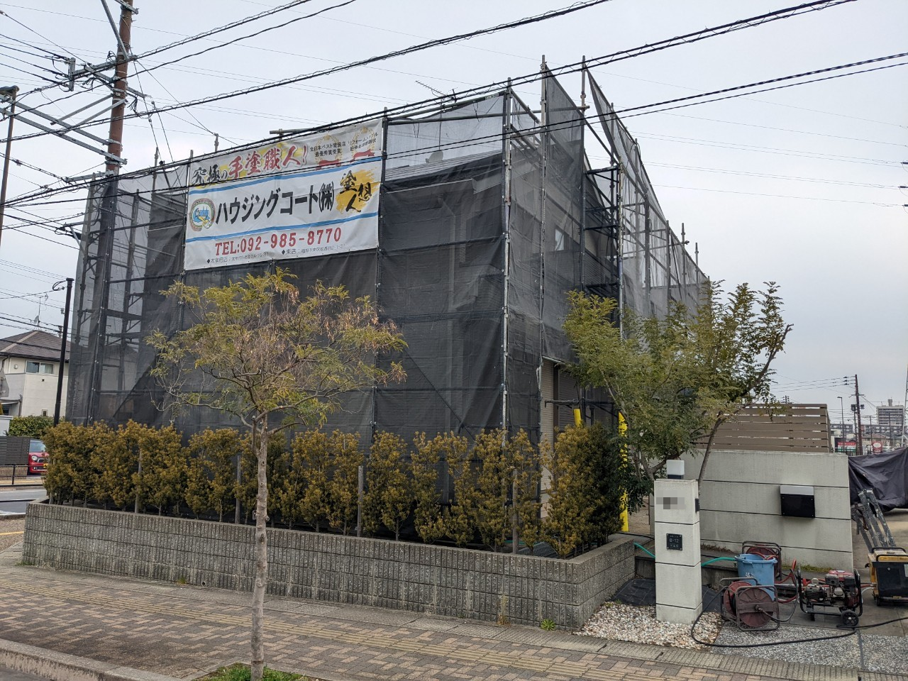 福岡県古賀市美明・T様邸　外壁塗装・屋根塗装工事　3/7着工です。