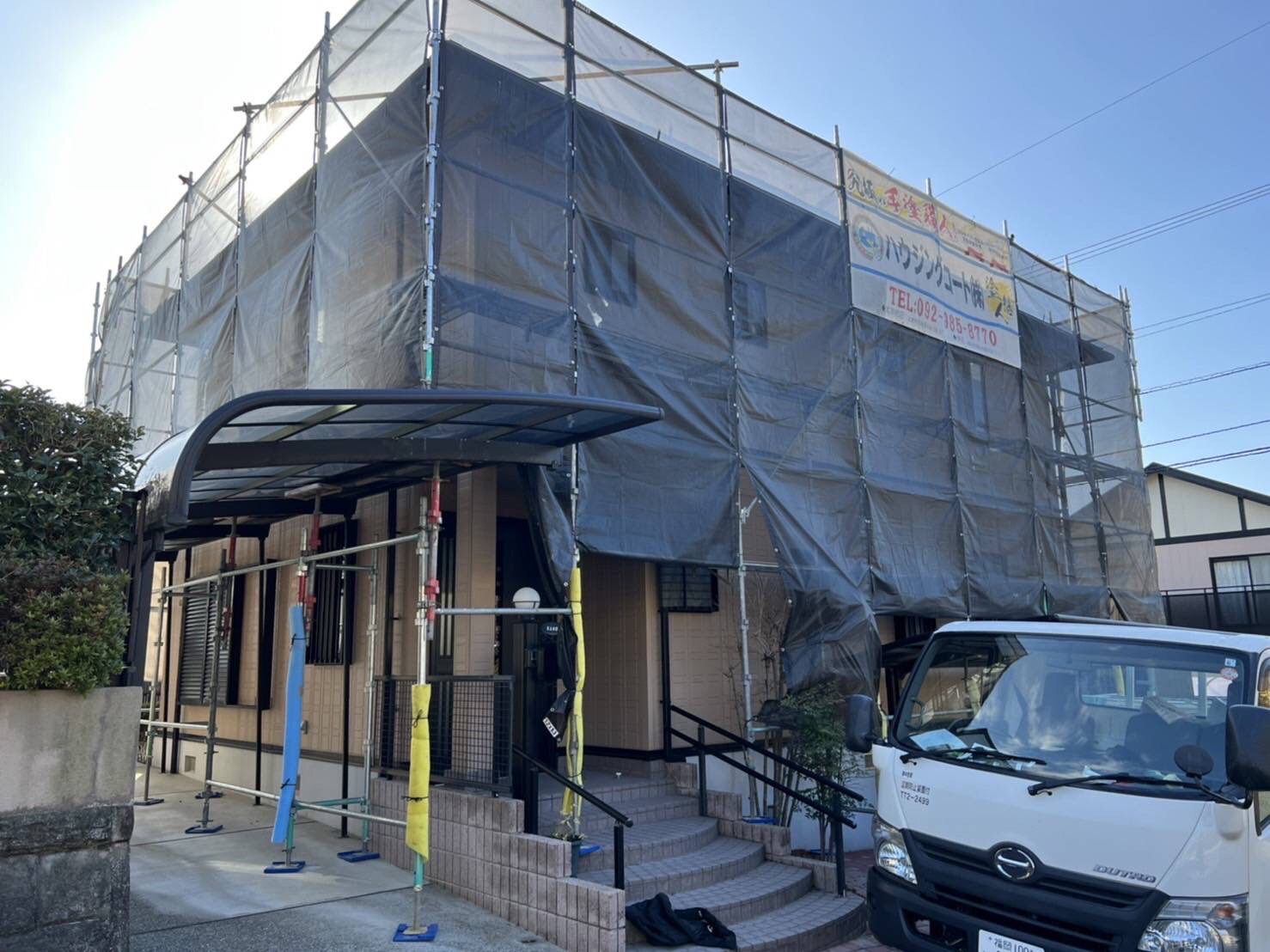 福岡県筑紫野市吉木・S様　外壁塗装・屋根塗装工事　3/2着工です。