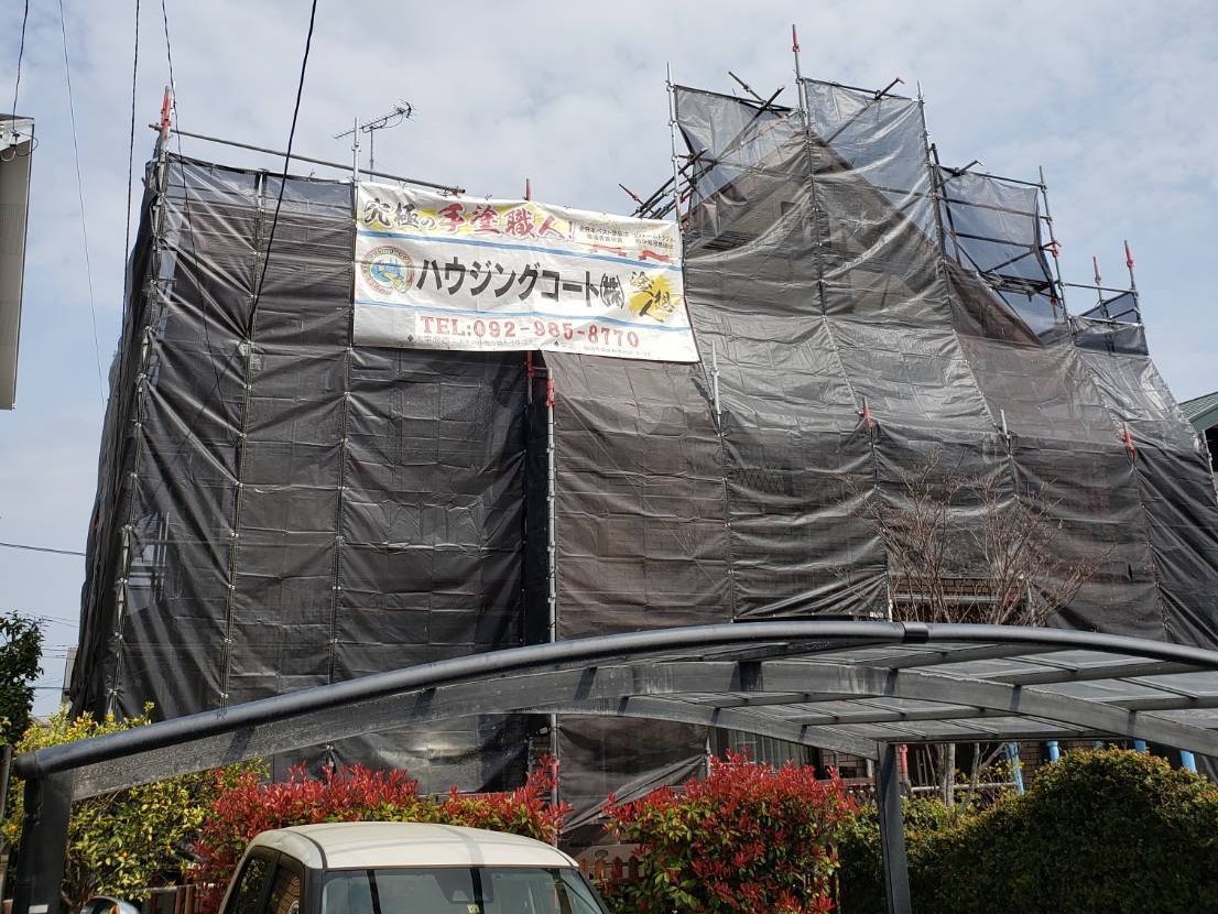 福岡県大野城市月の浦・N様邸　外壁塗装・屋根塗装工事　4/30完成です。