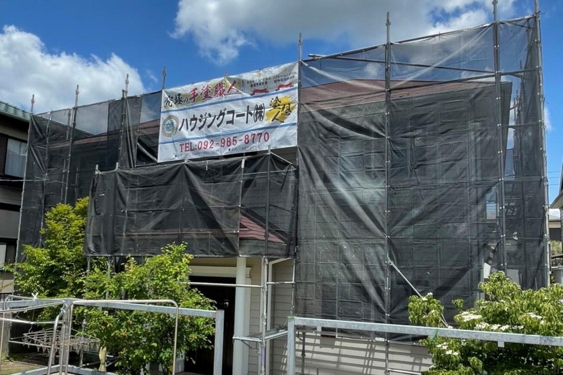 福岡県小郡市望みが丘・I様邸　外壁塗装・屋根塗装工事　5/21着工です。