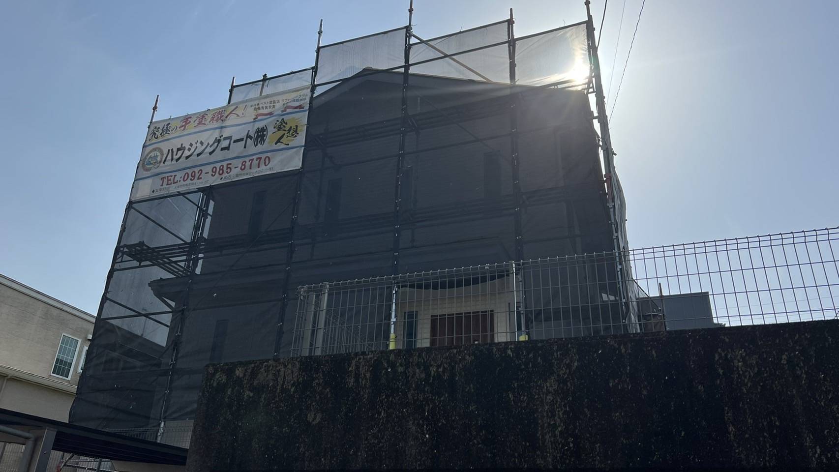 福岡県小郡市三国が丘・U様邸　外壁塗装・屋根塗装工事　4/26着工です。