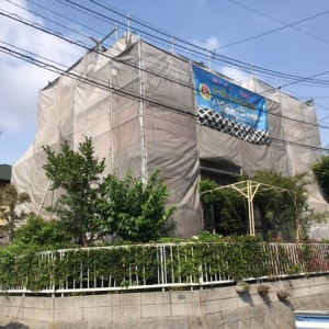 福岡県筑紫野市針摺東・M様邸　外壁塗装・屋根塗装工事　8/3着工です。