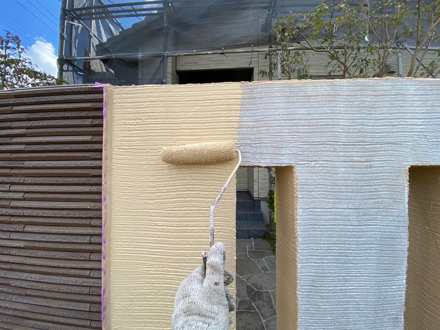 福岡県福岡市東区西戸崎のN様邸でサイディングのデザインを残したクリヤーで外壁を塗り替えました。12/14完成です。【ホームページより】