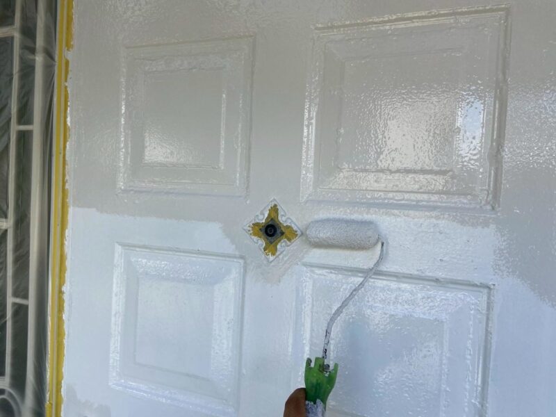 福岡県福岡市東区三苫のS様邸で外壁の劣化や軒天の傷みを直す外壁塗装と軒天張り替え波板張り替え工事を行いました。2025年9月18日完成です。【チラシより】