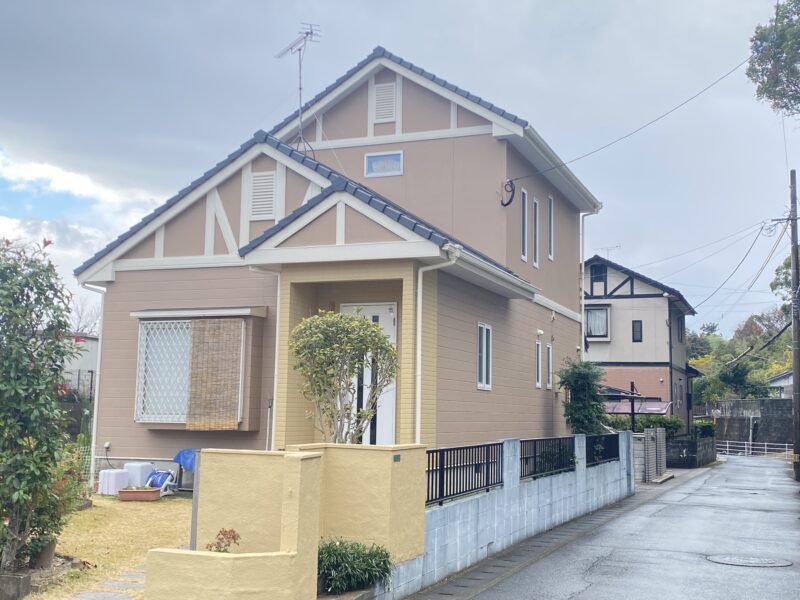 福岡県太宰府市国分のI様邸で外壁の色あせと屋根の防水低下を改善する外壁塗装・屋根保護塗装工事を行いました。2025年12月16日完成です。【HPより】