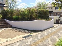 ８月３０日完成です。太宰府市大佐野・D様邸　塀塗装工事