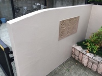 ６月６日完成です。筑紫野市美しが丘南・G様邸　塀塗装工事