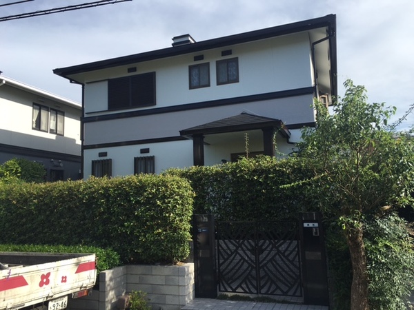 ８月１日完成です。筑紫野市美しが丘北・T様邸　外壁塗装・屋根塗装工事