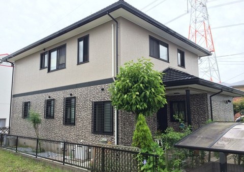 福岡県小郡市希みが丘・K様邸　外壁塗装・屋根塗装工事　6月8日完成です。