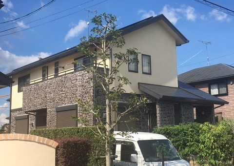 9/16完成です。筑紫野市岡田・N様邸　外壁塗装・屋根塗装工事