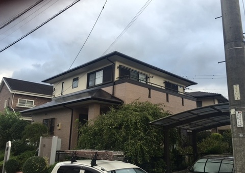 9月19日完成です。筑紫野市美しが丘・E様邸　外壁塗装・屋根塗装工事