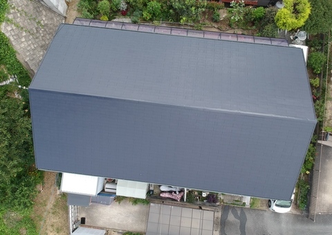 福岡県糟屋郡須恵町・N様邸　屋根塗装工事　8/2完成です。