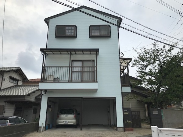 9/8完成です。福岡市東区和白・K様邸　外壁塗装・屋根塗装工事