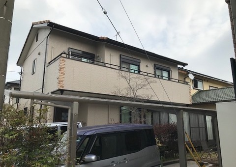 3/22完成です。三潴郡大木町大角・H様邸　外壁塗装工事