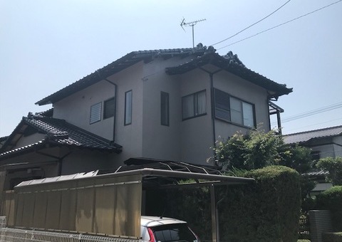 9/10完成です。福岡県小郡市三国ヶ丘・N様邸　外壁塗装工事・エクステリア工事