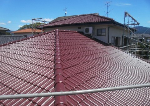 福岡県糟屋郡戸原・K様邸　屋根塗装工事　10/9完成です。