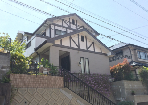 福岡県太宰府市高雄・Y様邸　外壁塗装・屋根塗装工事　5月1日完成です。