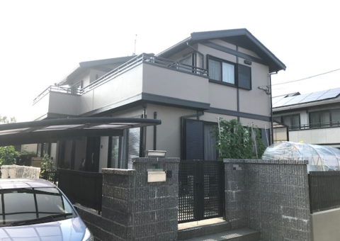 福岡県太宰府市大佐野・K様邸　外壁塗装・屋根塗装工事　6/17完成です。