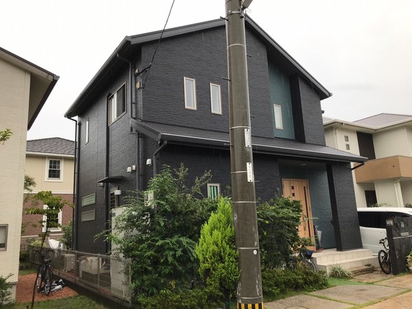 9/14完成です。福岡市東区和白・H様邸　外壁塗装・屋根塗装工事