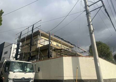 太宰府市高雄・M様邸　外壁塗装・屋根塗装工事　12/27着工です。