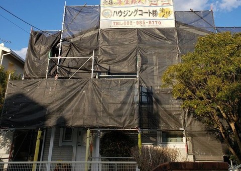 筑紫野市岡田・N様邸　外壁塗装・屋根塗装工事1/6着工です。