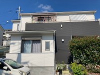 福岡県福岡市東区和白丘・H様邸　外壁塗装工事　4/5完成です。