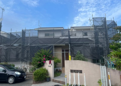 福岡県福岡市東区三苫・T様邸　外壁塗装工事　7/7着工です。