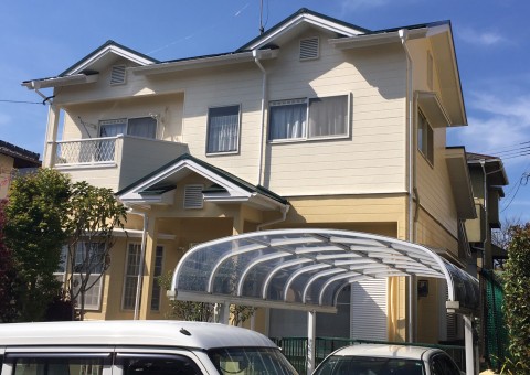 福岡県大野城市大城・F様邸　外壁塗装・屋根塗装工事　9/10完成です。【チラシより】