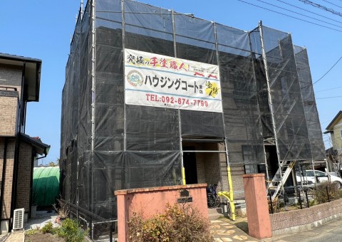 福岡県糟屋郡新宮町・F様邸　外壁塗装・屋根塗装工事　3/7着工です。【ホームページより】