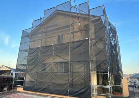 福岡県大野城市上大利のI様邸でプレマテックス社の最高品質塗料タテイルαを屋根外壁共に使用し、いつまでもきれいな外壁を実現させていきます。11/8着工です。【ホームページより】