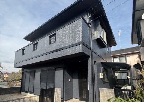 福岡県筑紫野市原田のH様邸で外壁・屋根ともにプロクールFを使用した塗装工事を行いました。12/13完成です。【ご来店より】