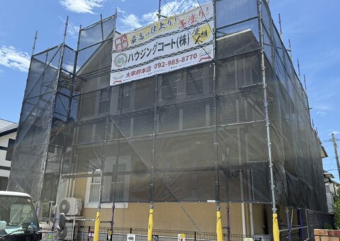 福岡県小郡市美鈴の杜のN様邸で築年数を目安に住まいを保護する外壁屋根塗装工事を行っています。2026年8月7日着工です。【HPより】